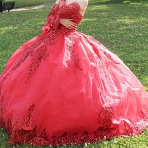 Red quince dress